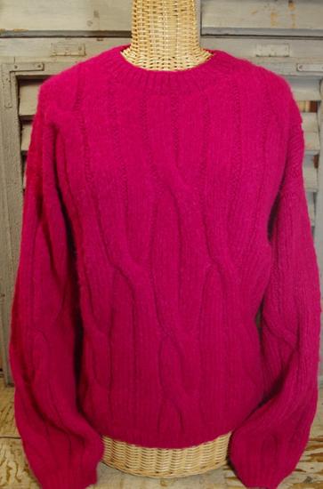 Sweater, Pulli Perla von INTI Knitwear in der Farbe Magenta, Alpakawolle